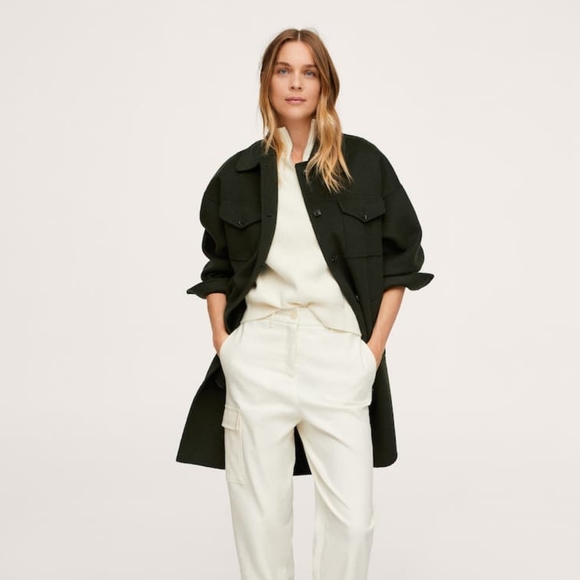 MANGO Wool Blend Overshirt - Picture 4 of 6